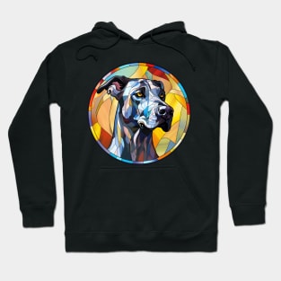 Stained Glass Great Dane Dog Hoodie